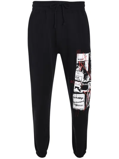 Les Benjamins Graphic-print Track Pants In 黑色