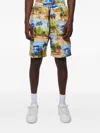 Les Benjamins Printed Shorts In Multi