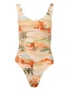 Les Benjamins Printed Swimsuit In Multi