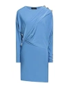 Les Bourdelles Des Garçons Woman Mini Dress Pastel Blue Size 6 Polyester, Elastane In Blue