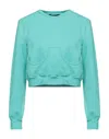 Les Bourdelles Des Garçons Woman Sweatshirt Turquoise Size 6 Cotton, Elastane In Blue