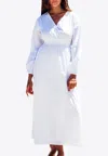 Les Canebiers Eau Vive Elastic Waist Maxi Dress In White