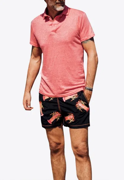 Les Canebiers Lobster All-over Print Swim Shorts In Black