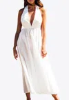 Les Canebiers Neptune Open Back Maxi Summer Dress In White