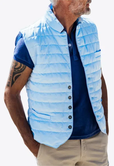 Les Canebiers Pinet Sleeveless Down Vest In Blue