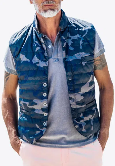 Les Canebiers Pinet Sleeveless Down Vest In Blue