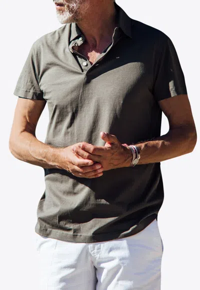 Les Canebiers Polo Marsouin T-shirt In Khaki