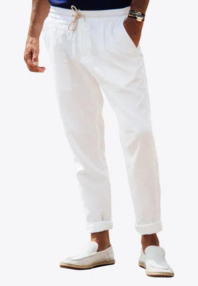Les Canebiers Sauvier Drawstring Pants In White