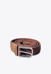 Les Canebiers Taillat Braided Belt With Suede Endings In Brown
