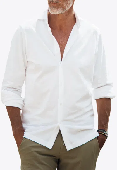 Les Canebiers Vallon Long-sleeved Shirt In White