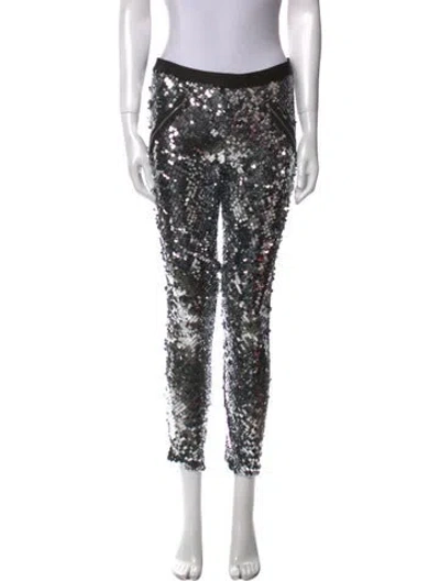 Pre-owned Les Chiffoniers Skinny Leg Pants In Silver