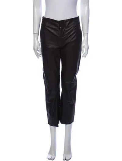 Pre-owned Les Chiffoniers Straight Leg Pants In Black