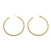 LES CLÉIAS ACIER INOXYDABLE LARGE TWISTED HOOP EARRINGS IN GOLD OR SILVER STAINLESS STEEL PINA