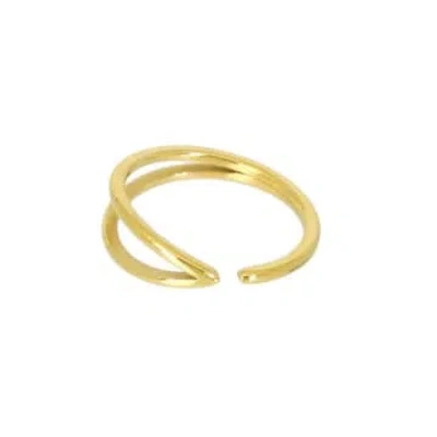 Les Cléias Acier Inoxydable Nalia Golden Stainless Steel Ring