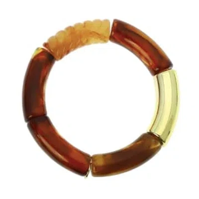 Les Cléias Acier Inoxydable Resin Bracelet Color Of Your Choice In Gold