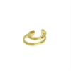 LES CLÉIAS PLAQUÉ OR DOUBLE EAR RING IN SALMA GOLD PLATED