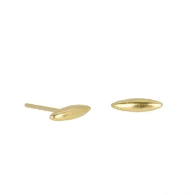 Les Cléias Plaqué Or Lalo Gold-plated Oval Stud Earrings