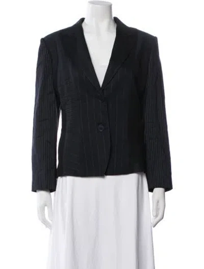 Pre-owned Les Copains Acetate Striped Blazer In Blue