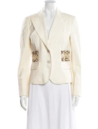 Pre-owned Les Copains Animal Print Blazer In Neutral