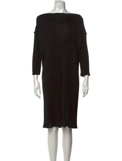 Pre-owned Les Copains Asymmetrical Knee-length Dress In Black