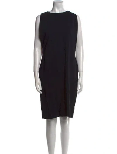Pre-owned Les Copains Bateau Neckline Knee-length Dress In Black
