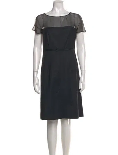 Pre-owned Les Copains Bateau Neckline Knee-length Dress In Black