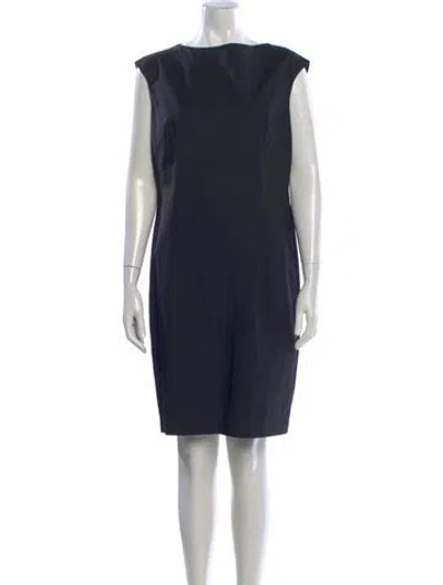 Pre-owned Les Copains Bateau Neckline Knee-length Dress In Black