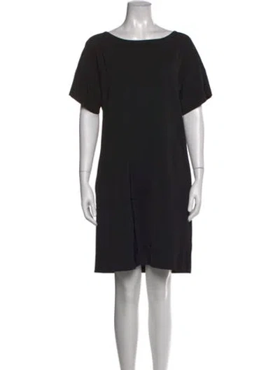 Pre-owned Les Copains Bateau Neckline Knee-length Dress In Black