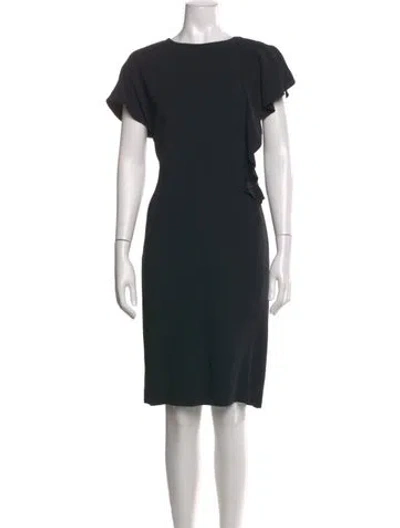 Pre-owned Les Copains Bateau Neckline Knee-length Dress In Blue
