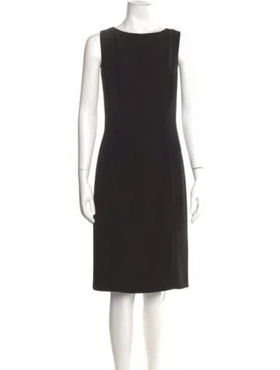 Pre-owned Les Copains Bateau Neckline Knee-length Dress In Brown