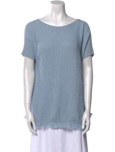 Pre-owned Les Copains Bateau Neckline Sweater In Blue
