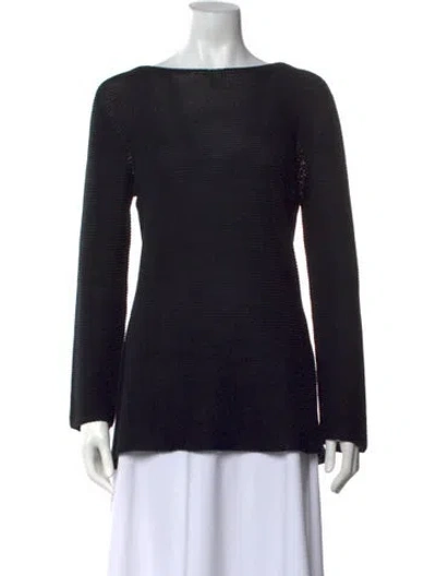 Pre-owned Les Copains Bateau Neckline Sweater In Blue