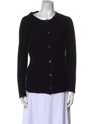 Pre-owned Les Copains Cashmere Crew Neck Sweater In Black