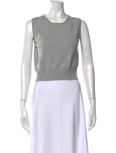 Pre-owned Les Copains Cashmere Crew Neck Sweater In Gray
