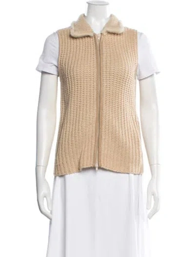 Pre-owned Les Copains Cashmere Vest In Neutral