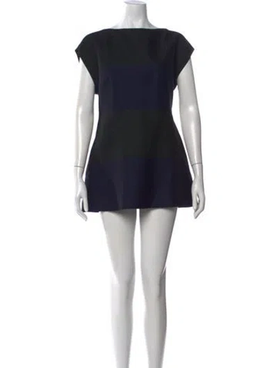 Pre-owned Les Copains Colorblock Pattern Dress In Black