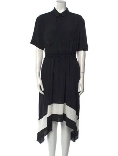 Pre-owned Les Copains Colorblock Pattern Knee-length Dress In Blue