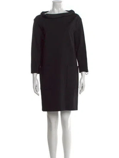 Pre-owned Les Copains Cowl Neck Knee-length Dress W/ Tags In Black