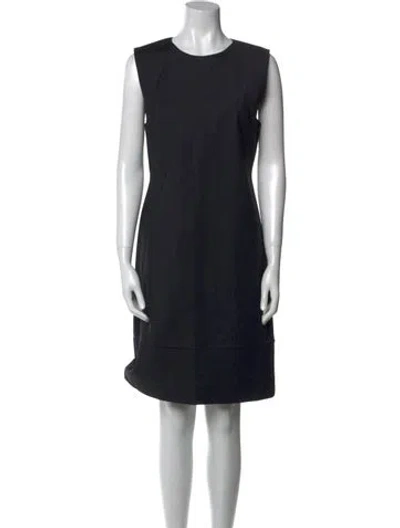 Pre-owned Les Copains Crew Neck Knee-length Dress In Black