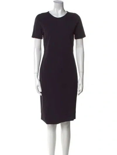 Pre-owned Les Copains Crew Neck Knee-length Dress In Black