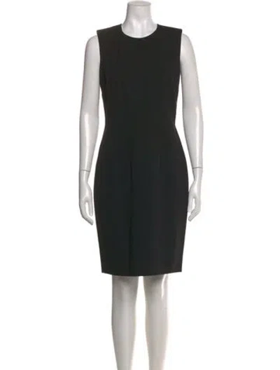 Pre-owned Les Copains Crew Neck Knee-length Dress In Black