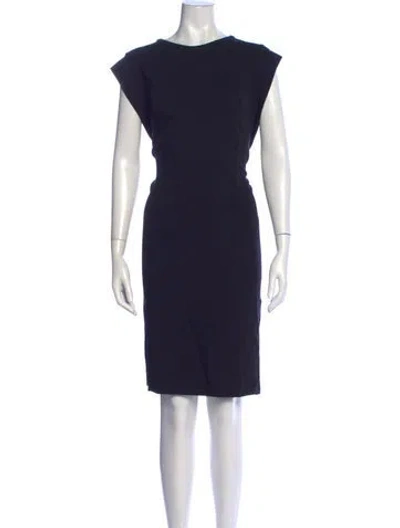 Pre-owned Les Copains Crew Neck Knee-length Dress In Black