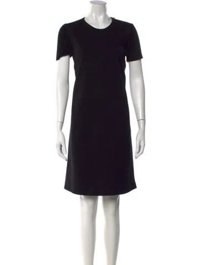 Pre-owned Les Copains Crew Neck Knee-length Dress In Black