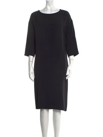 Pre-owned Les Copains Crew Neck Knee-length Dress In Blue