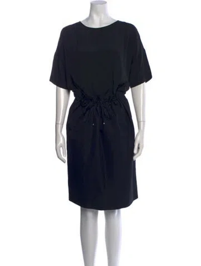 Pre-owned Les Copains Crew Neck Knee-length Dress In Blue