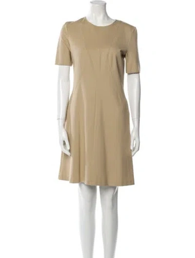 Pre-owned Les Copains Crew Neck Mini Dress In Neutral