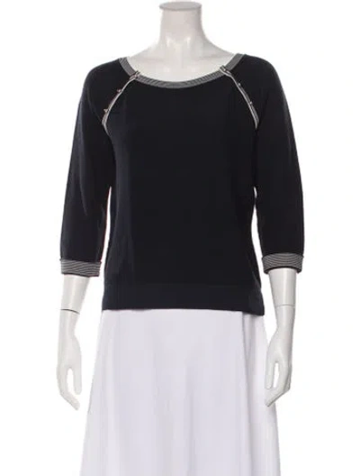 Pre-owned Les Copains Crew Neck Sweater In Blue