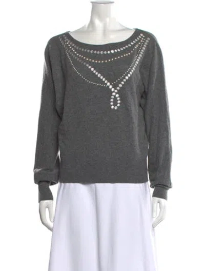 Pre-owned Les Copains Crew Neck Sweater In Gray