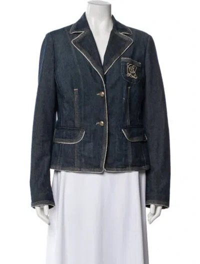 Pre-owned Les Copains Denim Jacket In Blue
