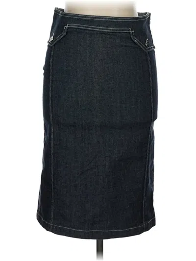 Pre-owned Les Copains Denim Skirt In Gray